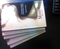 Stack of 5 copies of Mirror on my desk